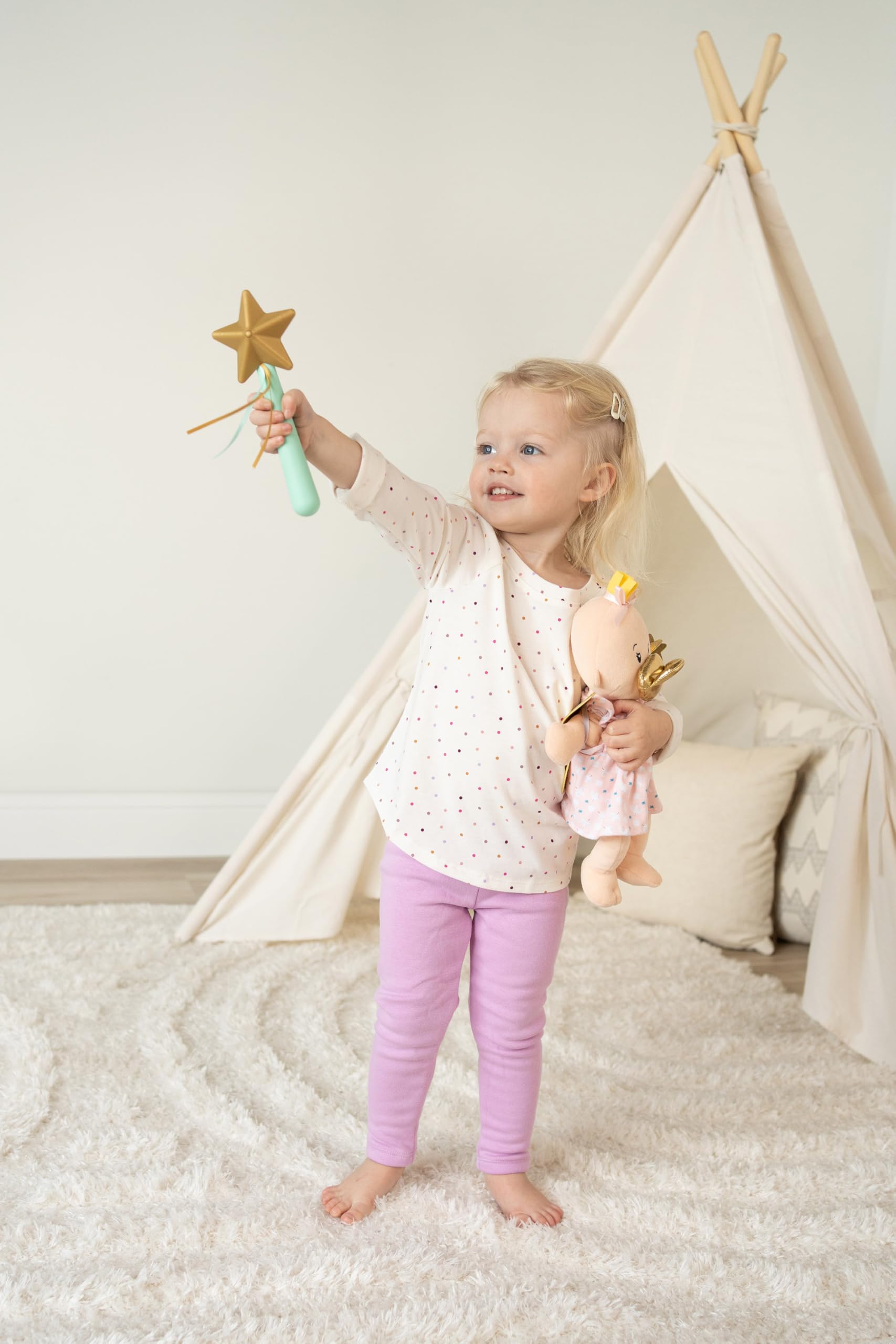 Love, Stella Fairytale Baby Doll Play Set with Child-Sized Wand by Manhattan Toy