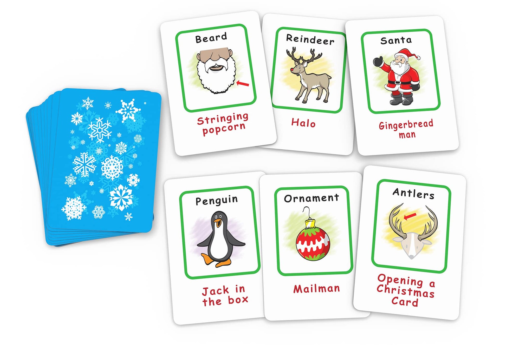 Arizona GameCo Santa Claus Charades, a Fun Christmas Game for Kids Ages 6+ - No Reading is Required to Play - Christmas Party, Family Board Game