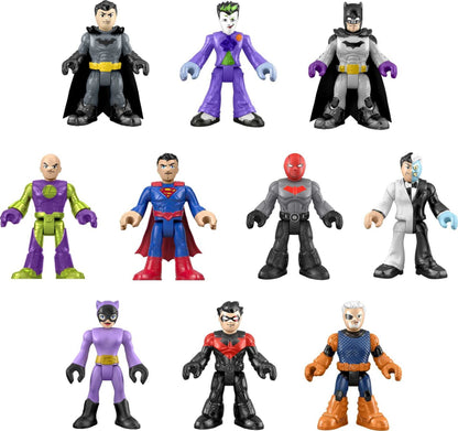 Fisher-Price Imaginext DC Super Friends Batman Toys, Ultimate Hero Villain Match-Up, 10 Figures & 10 Accessories for Pretend Play Kids Ages 3+ Years