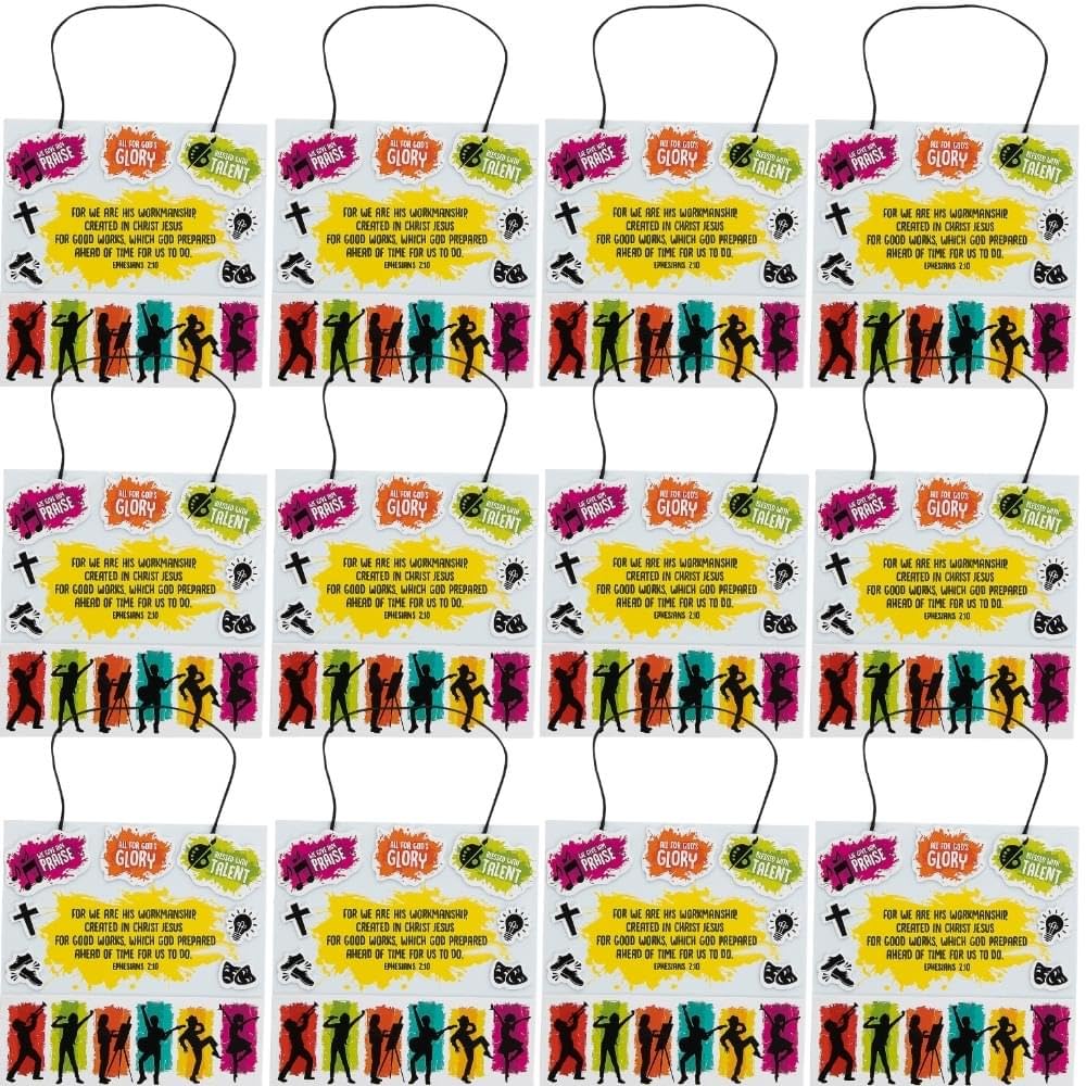 Fun Express Studio Vacation Bible School Overall Verse Sign - Crafts for 12 - Craft Kit