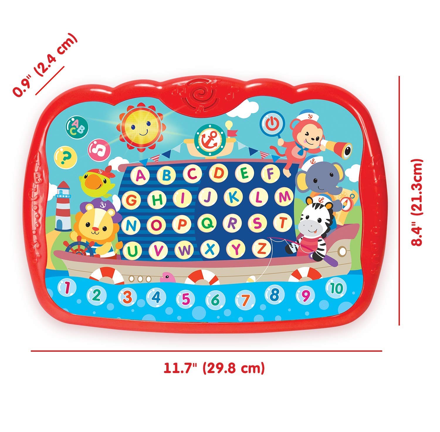 Learning Tablet for Toddlers 1-3 - Educational ABC Toy to Learn Alphabet, Number, Music & Words - Early Development Electronic Learning & Activity