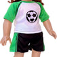 Soccer Girl - 4 Piece Soccer Outfit - Shirt, Shorts, Socks and Shoes - Clothes Fits 18 Inch Doll (Doll Not Included)