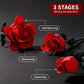 YOIUSFR Red Rose Flower Bouquet Building Set, 443 Pcs Botanical Collection Kit Artificial Flowers Blocks, Home Table Decor for Valentine's Day