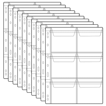 60 Pockets Coin Binder Pages - 3.8×3.2 inch Holders 10 pcs Loose-Leaf Sheets Acid-Free Collection Holders for Medallion Coin Stamp Currency Collecting