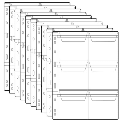 60 Pockets Coin Binder Pages - 3.8×3.2 inch Holders 10 pcs Loose-Leaf Sheets Acid-Free Collection Holders for Medallion Coin Stamp Currency Collecting