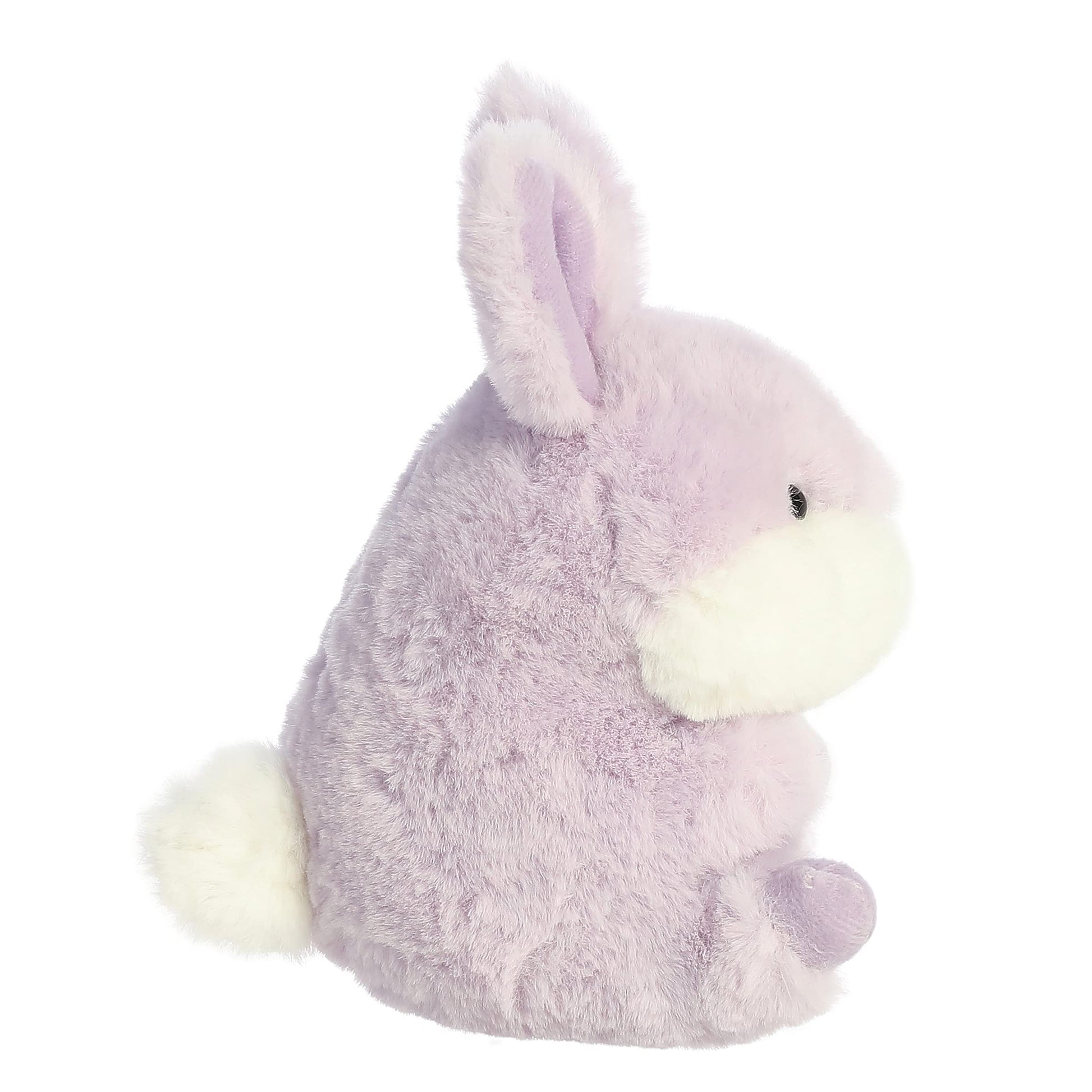Aurora Round Rolly Pet Bunny Lavender Stuffed Animal - Adorable Companions - On-The-Go Fun - Lavender 5 Inches