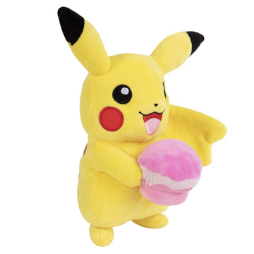 Pokémon 8" Pikachu with Cupcake Plush - Officially Licensed - Quality & Soft Birthday Celebration Stuffed Animal Toy - Add to Your Collection! Great