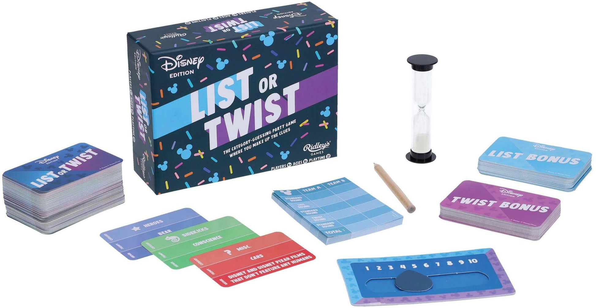 Ridley's Games: List or Twist -Disney Edition | The Category-Guessing Party Game Where You Make Up The Clues | Great for Disney Fans | Ages 8+, 4+