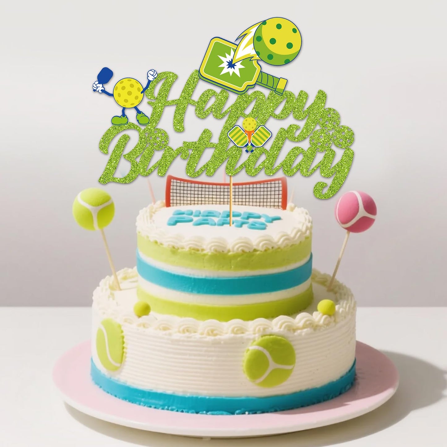 Pickleball Cake Topper Pickleball Cake Decorations Pickleball Birthday Decorations Sports Cupcake Toppers