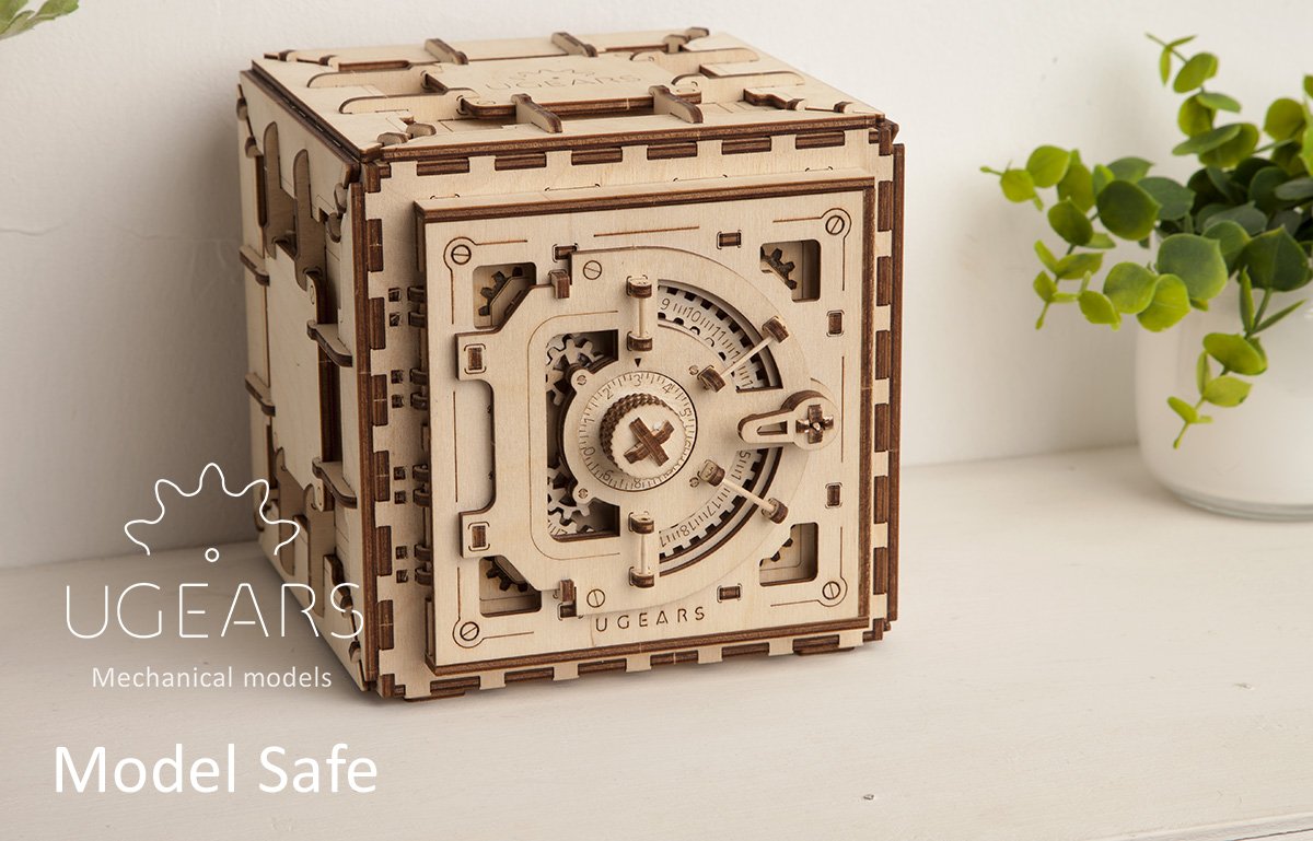 Ugears 3D puzzle safe move, assembled in his model [parallel import goods]