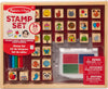 Melissa & Doug Wooden Stamp Set, Favorite Things - 26 Wooden Stamps, 4-Color Stamp Pad