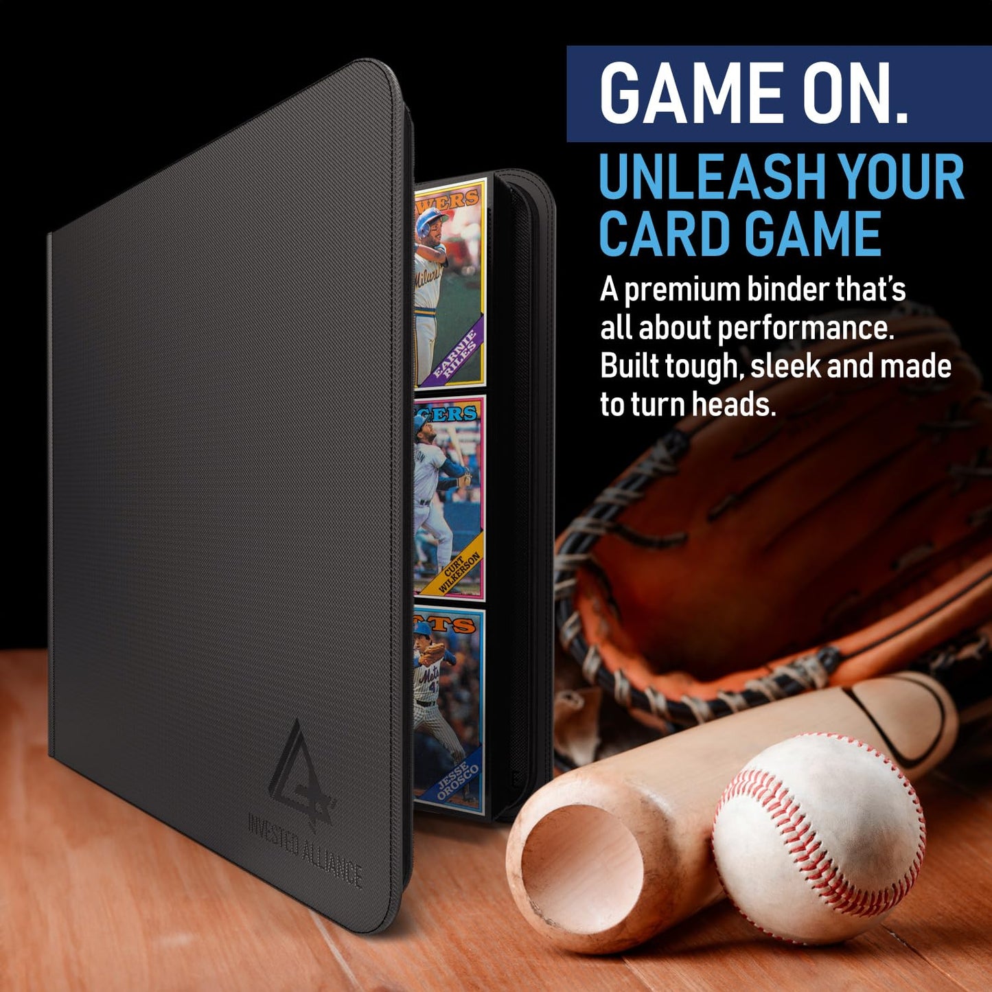 Premium TCG Card Binder For 480 Side Loading Pockets | Sports Trading Card Binder 12 Pocket Zipper, Collectible Trading, Magic, MTG, Baseball