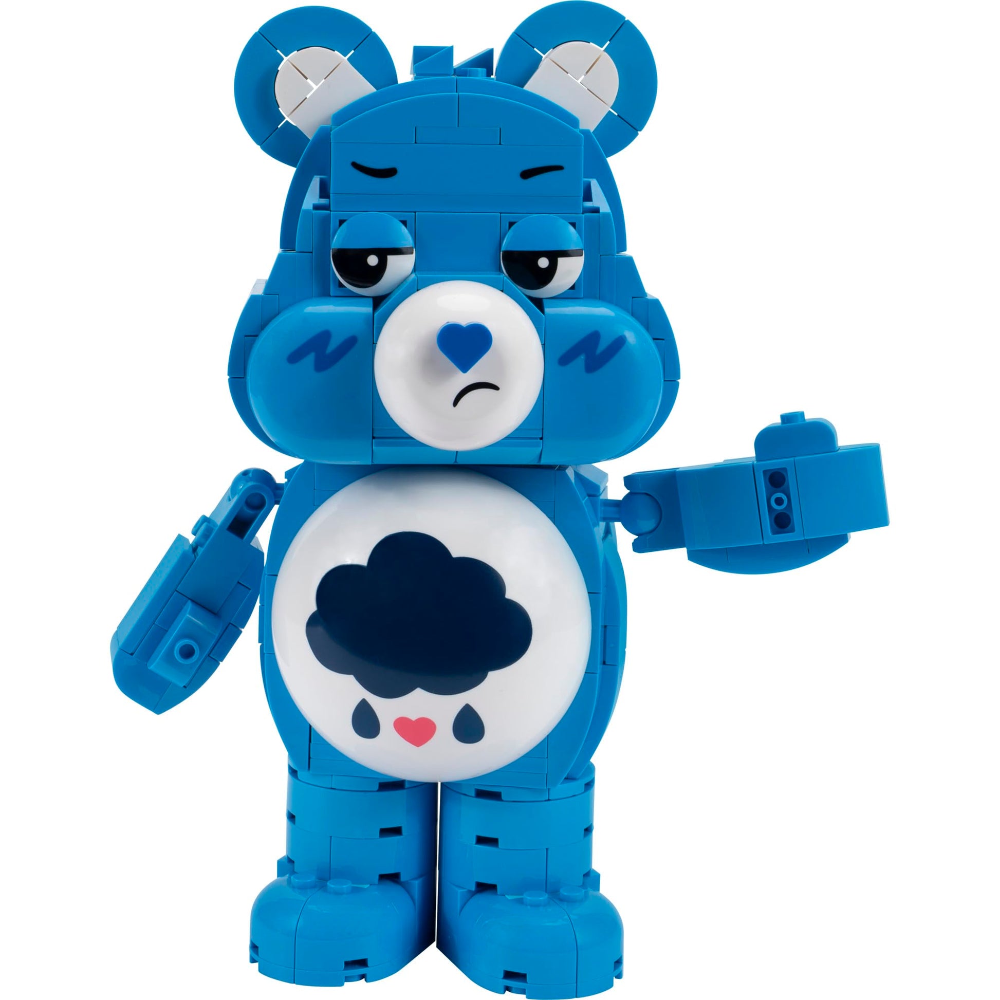 BLDR Care Bears Grumpy Bear Building Set - 7-Inch Buildable Articulated Figure with 419 Pieces, 0311