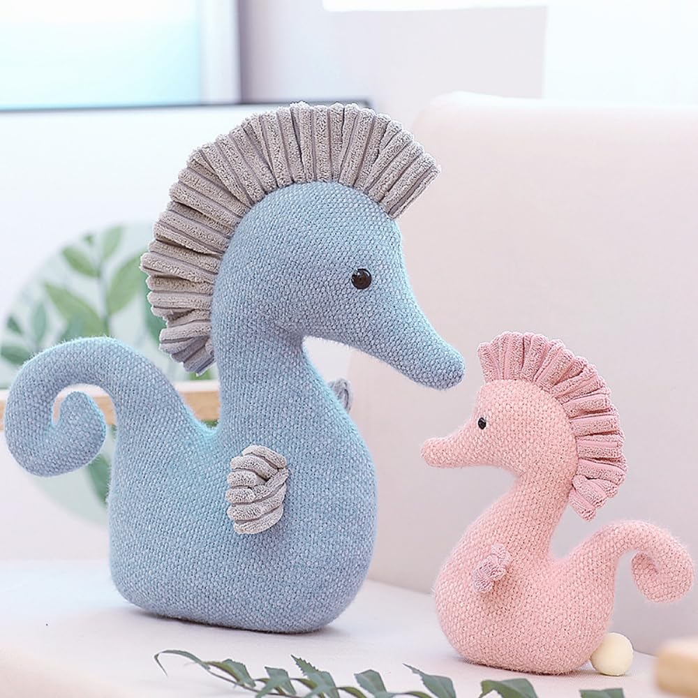 Xshelley Seahorse Stuffed Animal PlushToys Seahorse Dolls Furniture Decorations,Realistic Seahorse Plush Pillow Kids Birthday Present (11.8 inch)