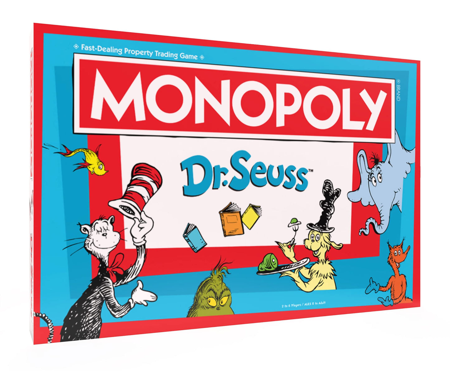 Monopoly: Dr. Seuss | Buy, Sell, Trade Books | Collectible Classic Monopoly Game Featuring Custom Game Board & Artwork | Officially-Licensed Game