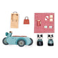 Tender Leaf Toys - Badger Picnic Motorbike Ride - 13pc Wooden Pretend Play Set on Wheels with Boris, Betty and Accessories - Encourages Imaginative