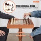 VEVOR 3-in-1 Chess Checkers Backgammon Table Set, 18 Inch Premium Wooden Chess Table, Deluxe Combo Game Table Furniture Set, Chess Set Board Game Gift