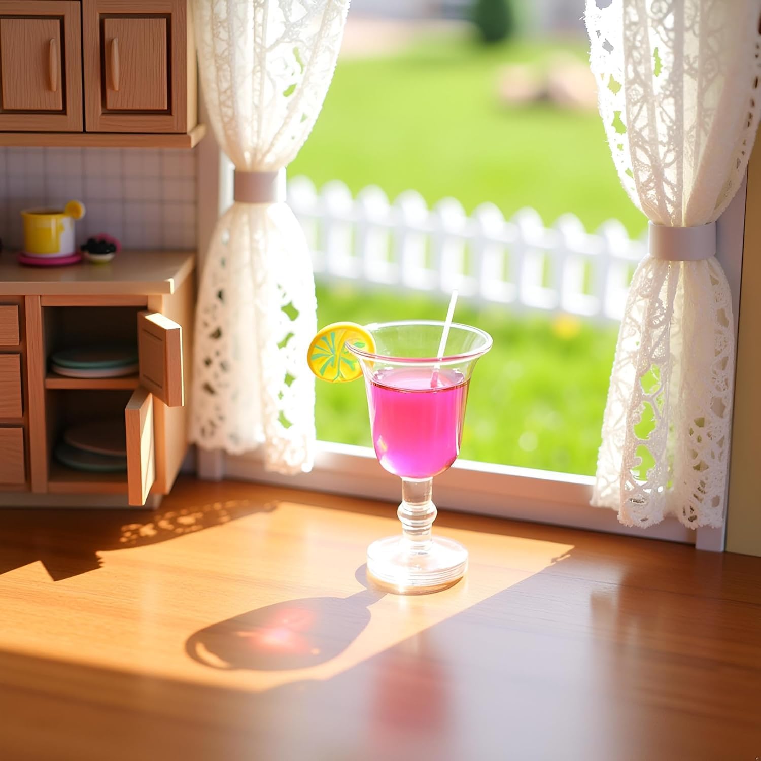 4-Piece 1:12 Scale Mini Bar Set - Hyper-Realistic Resin Wine & Cocktail Bottles for Dollhouse Kitchens, Architectural Models & Photography Props