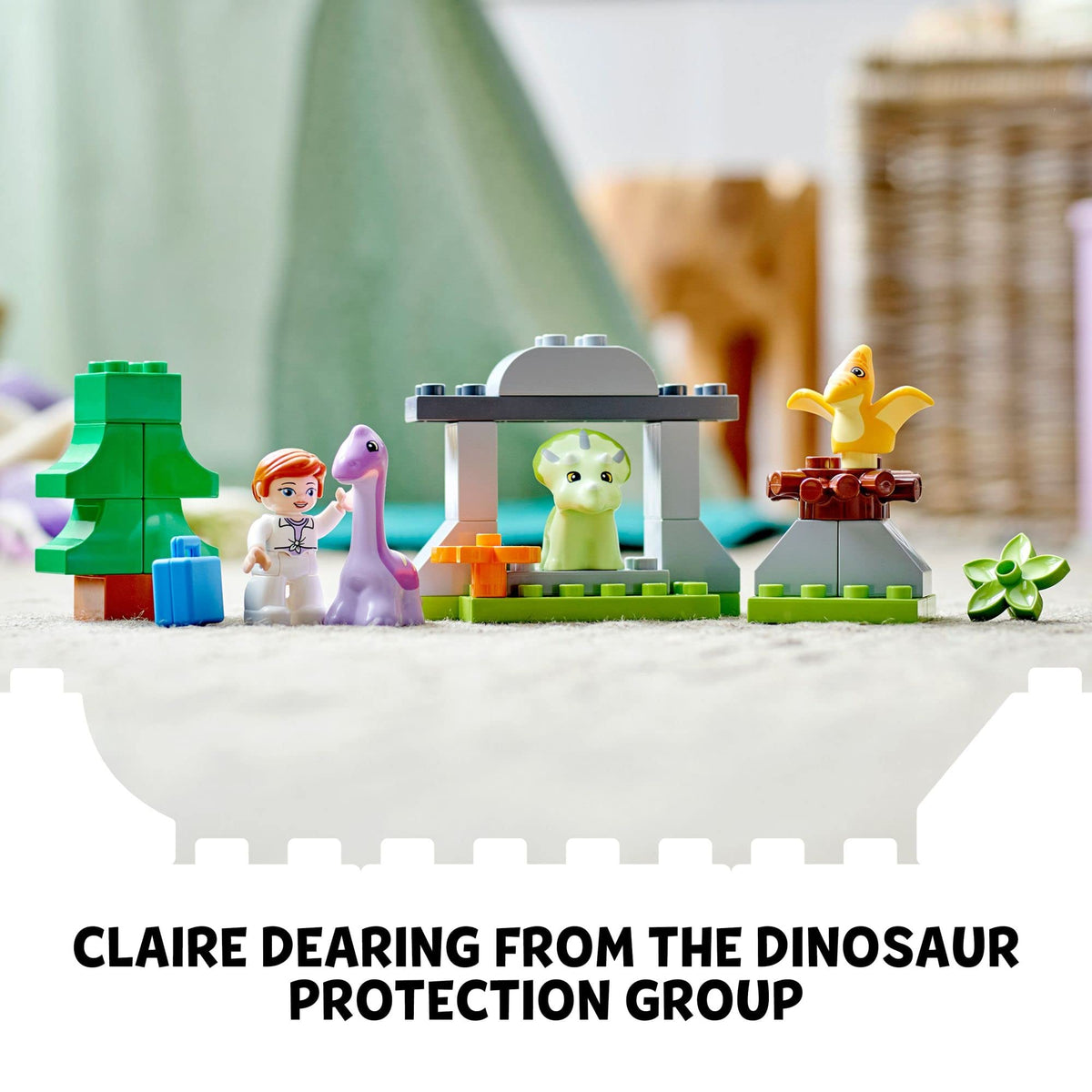 LEGO DUPLO Jurassic World Dinosaur Nursery Toys 10938 - Featuring Baby Triceratops Figure, Dino Learning Toy for Toddlers, Large Bricks Set, Great