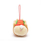 Anirollz Hot Dog Bunniroll Plush Keychain, Kawaii Bunny Rabbit Charm, 4"