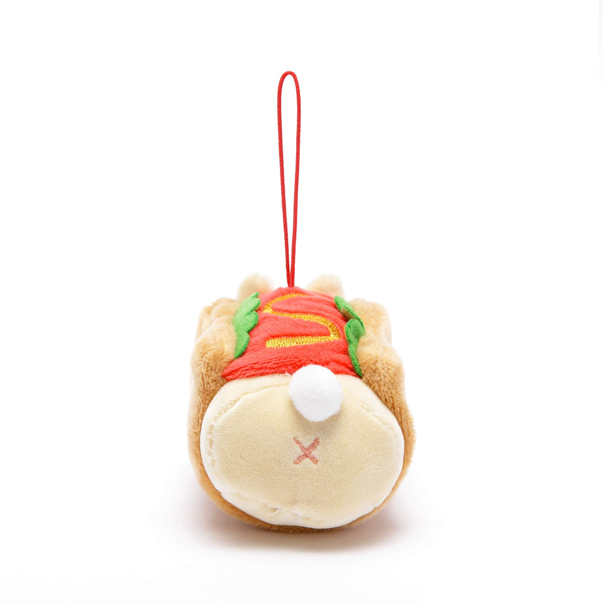 Anirollz Hot Dog Bunniroll Plush Keychain, Kawaii Bunny Rabbit Charm, 4"