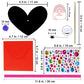 27 Sets Magic Color Scratch Paper Heart Ornaments Bookmarks Valentine Craft Kits Scratch Paper Heart Cutouts Pom-poms Googly Eyes for Kids Activity