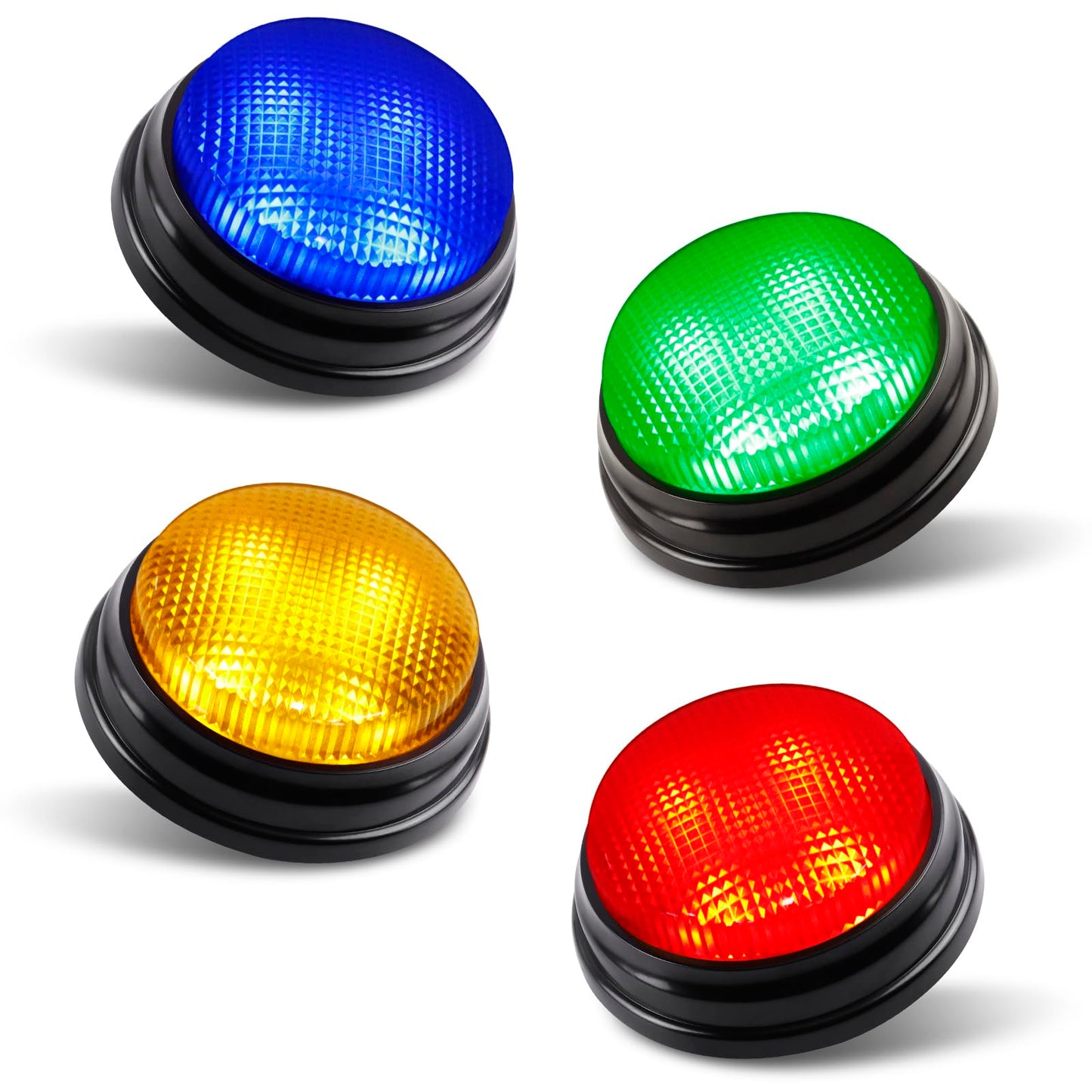 AndiluluBear Buzzers for Trivia Games, Family Feud Buzzers for Adults, Game Buzzers with Lights and Sound, Answer Buzzers for Classroom, Perfect
