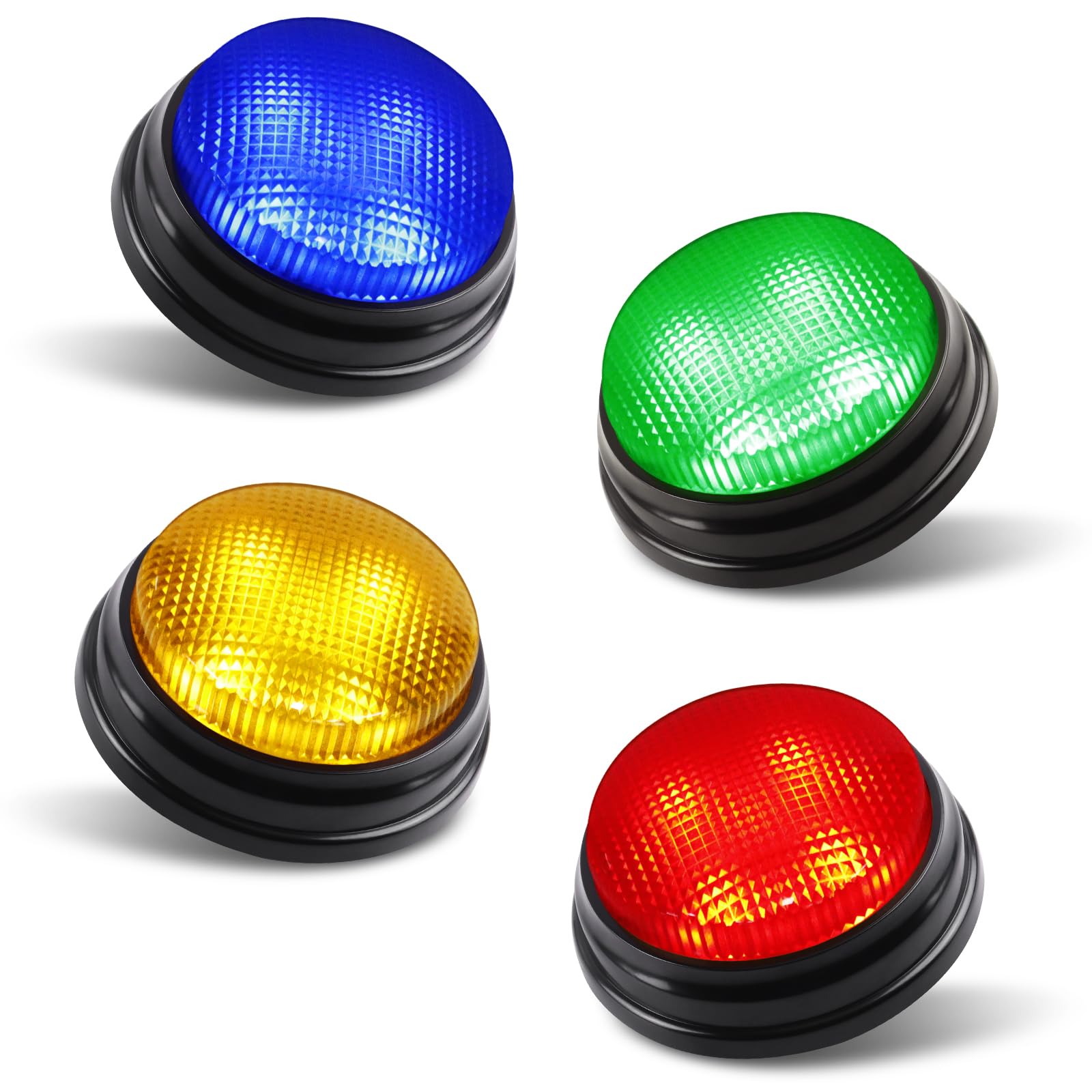 AndiluluBear Buzzers for Trivia Games, Family Feud Buzzers for Adults, Game Buzzers with Lights and Sound, Answer Buzzers for Classroom, Perfect