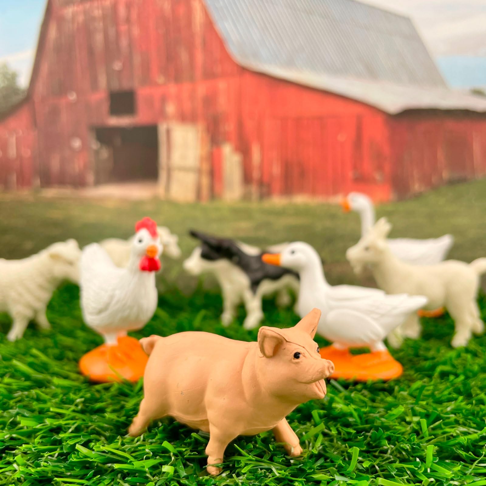 Safari Ltd. Farm TOOB - 12 Figurines Including Cow, Pig, Goat, Horse, and More - Educational Toy Set For Boys, Girls, and Kids Ages 3+