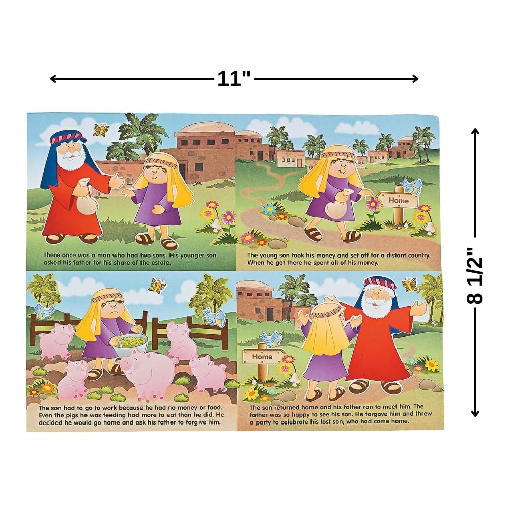Fun Express - Make-A-Scene Parable Prodigal Son - Stationery - Stickers - Make - A - Scene (Lrg) - 12 Pieces