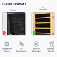 Solentra 30 Coin Cabinet - Wooden Coin Display Case with 30 Slots and Clear Acrylic Cover - Collectible Coin Storage Box in Cherry or Oak Color (Oak)
