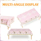 Bphweulko 3pcs Fairy Party Tablecloths, Enchanted Floral Plastic Table Covers for 1st 2nd Birthday & Baby Shower, 54x108 Inches (Pink)