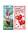 Valueballoon Party & Gifts Set Of 2 Valentine’s Day & Easter Bunny Plastic Door Covers Birthday Party Decorations Supplies