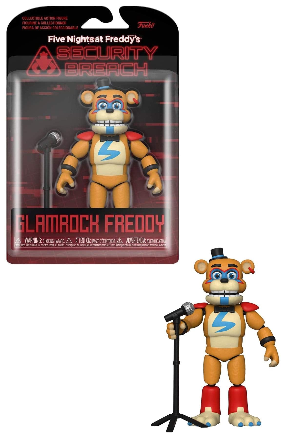 POP Funko Action Figure: Five Nights at Freddy's, Security Breach - Glamrock Fred, Multicolor
