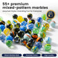 POPLAY Colorful Glass Marbles, 0.6 Inch Marbles Bulk