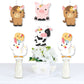 Big Dot of Happiness Girl Farm Animals - Decorations DIY Pink Barnyard Baby Shower or Birthday Party Essentials - Set of 20