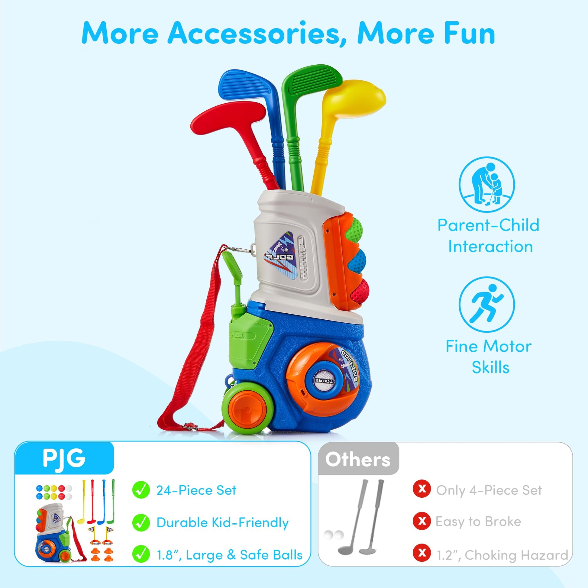 PJG 23 Pcs Golf Clubs Set, Golf Toys, Birthday Gift for Boys and Girls