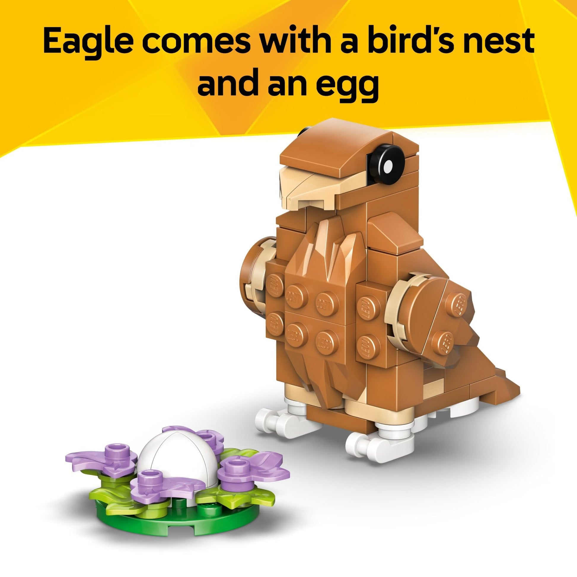 LEGO Creator 3 in 1 Cute Hamster with a Flower Building Toy for Girls & Boys, Ages 7+ - Kids Build a Hamster, Hedgehog or Eagle Animal Figure - Gift