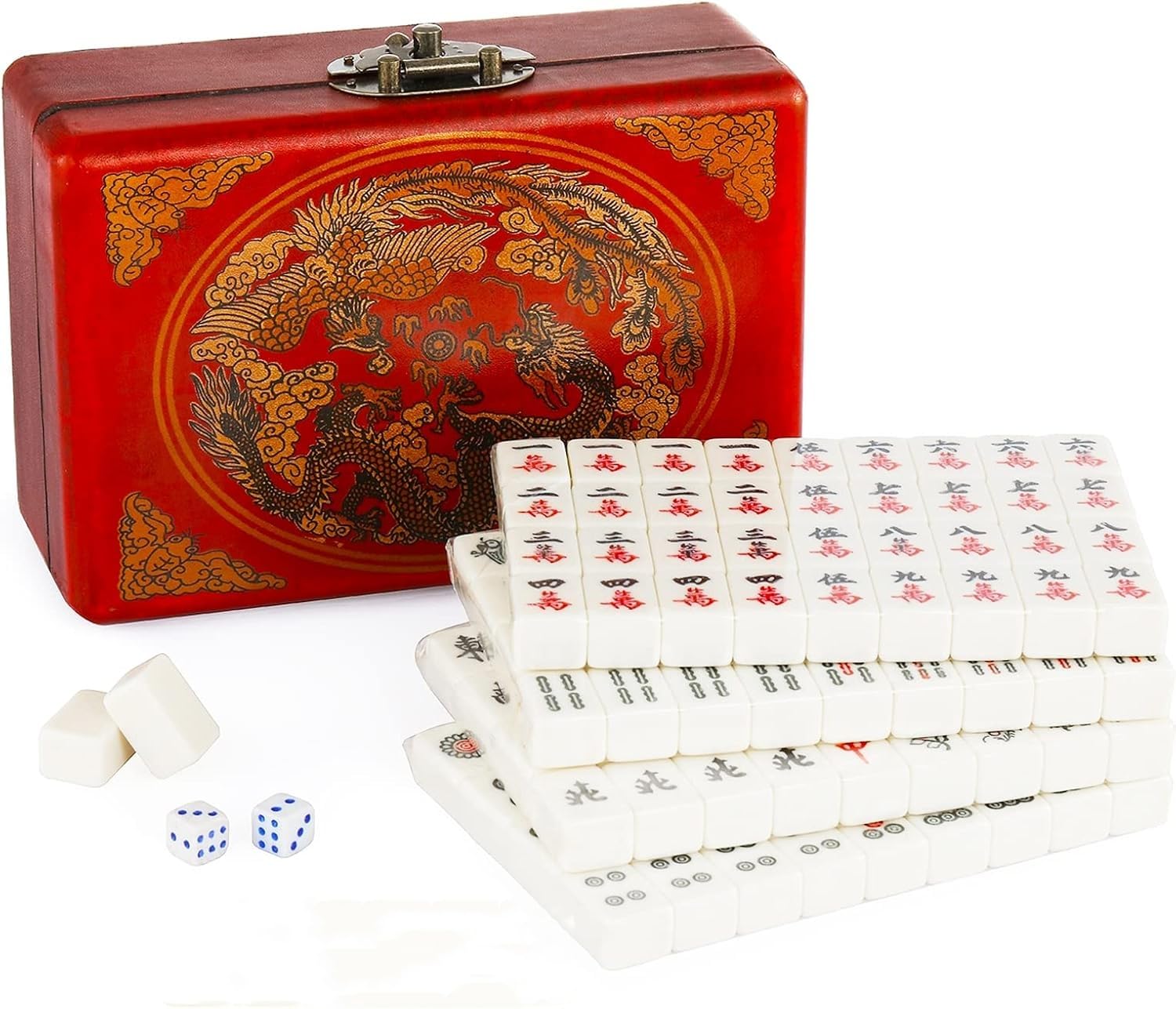 Florauspicious Chinese Mahjong Set