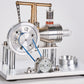 Sunnytech Hot Air Stirling Engine Motor Model Imagination Development Educational Toy Electricity Generator Colorful LED SC (SC02M)