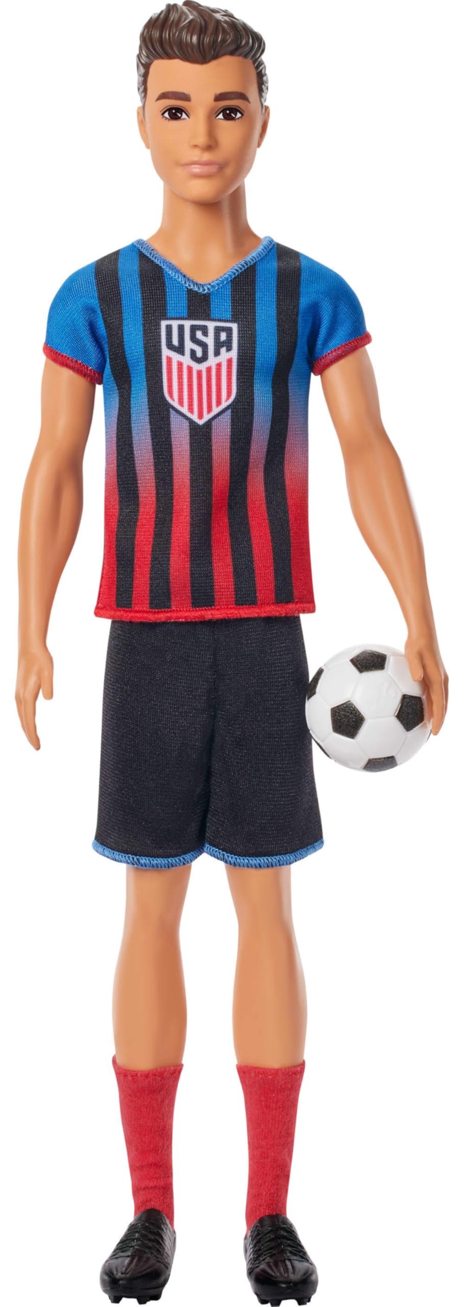 Barbie Careers USSF Soccer Fashion Ken Doll Dressed in Removable Sport-Themed Outfit & Shoes with Accessories