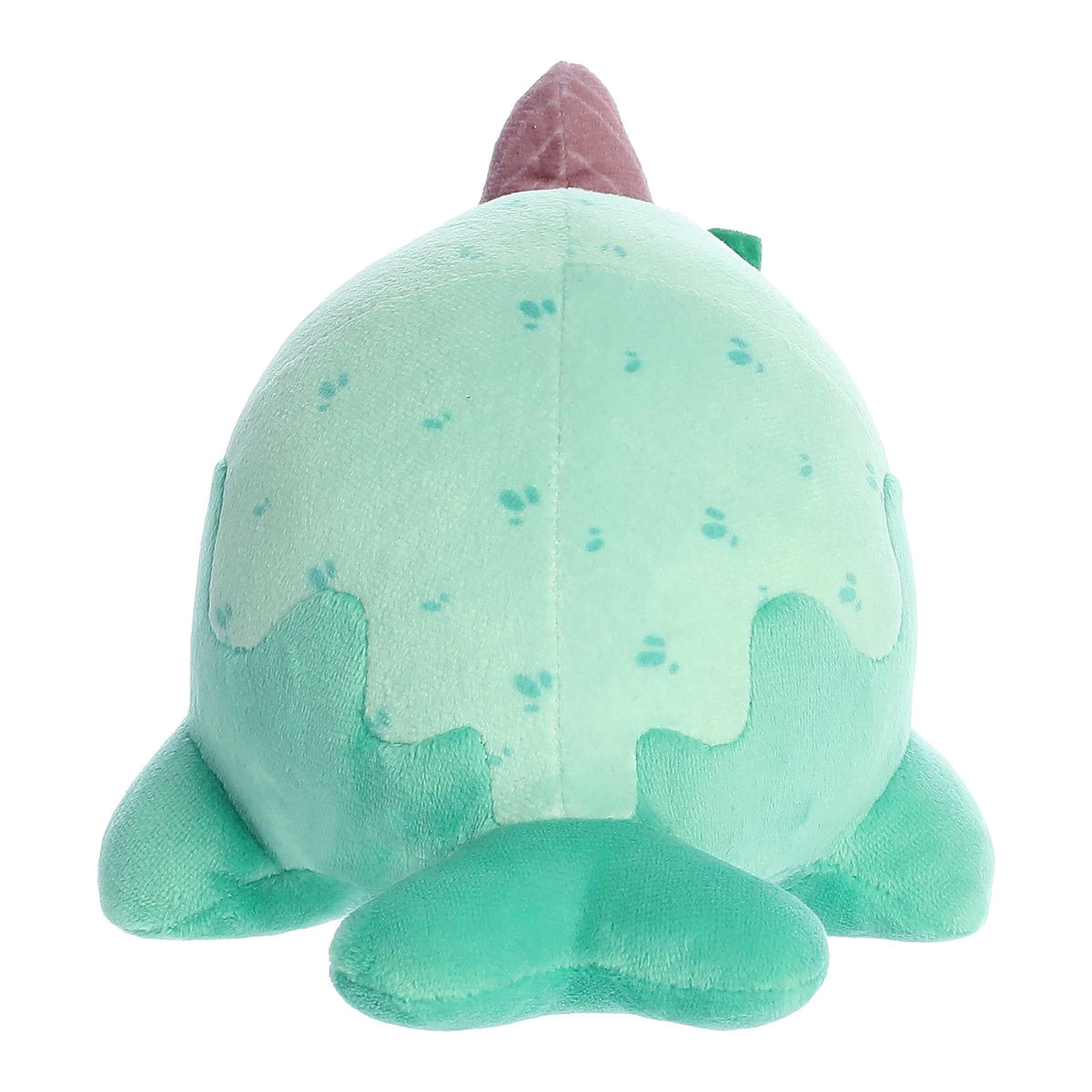 Aurora Enchanting Tasty Peach Tulip Nomwhal Stuffed Animal - Bright & Colorful Design - Showpiece Plush - Green 7 Inches