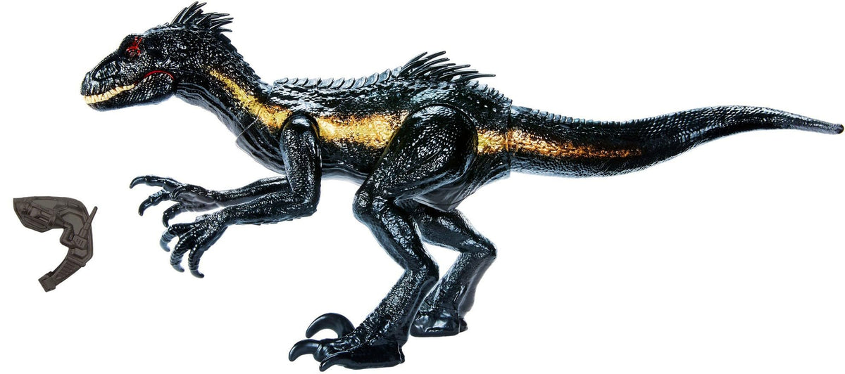 Mattel Jurassic World Track 'n Attack Dinosaur Action Figure, Indoraptor Toy with Lights, Sound, Motion & Accessories, Plus Downloadable App & AR