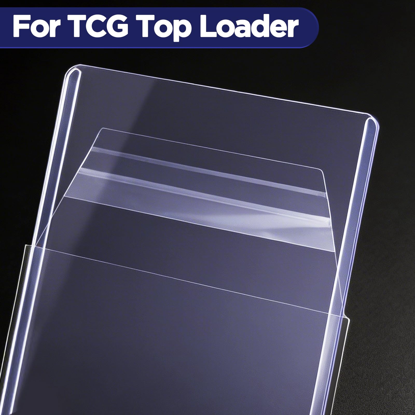Top Loader Sleeves, Bulk 100/200 / 400 PCS Penny Sleeves for Top Loaders, Resealable Team Bags for 35-75PT Rigid Trading Card Protection, Durable