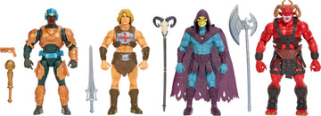 Masters of the Universe Action Figure Toy 4 Pack, He-Man, Skeletor, Man-at-Arms, and Exclusive Goat Man, 5.5 Inch 2026 Movie Accurate, 14 Posable