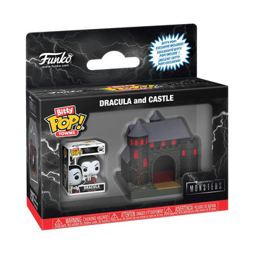 Funko Pop! Bitty Town: Universal Monsters - Dracula and Castle - Mini Vinyl Display - for Universal Fans - Gift Idea - Toys for Kids & Adults