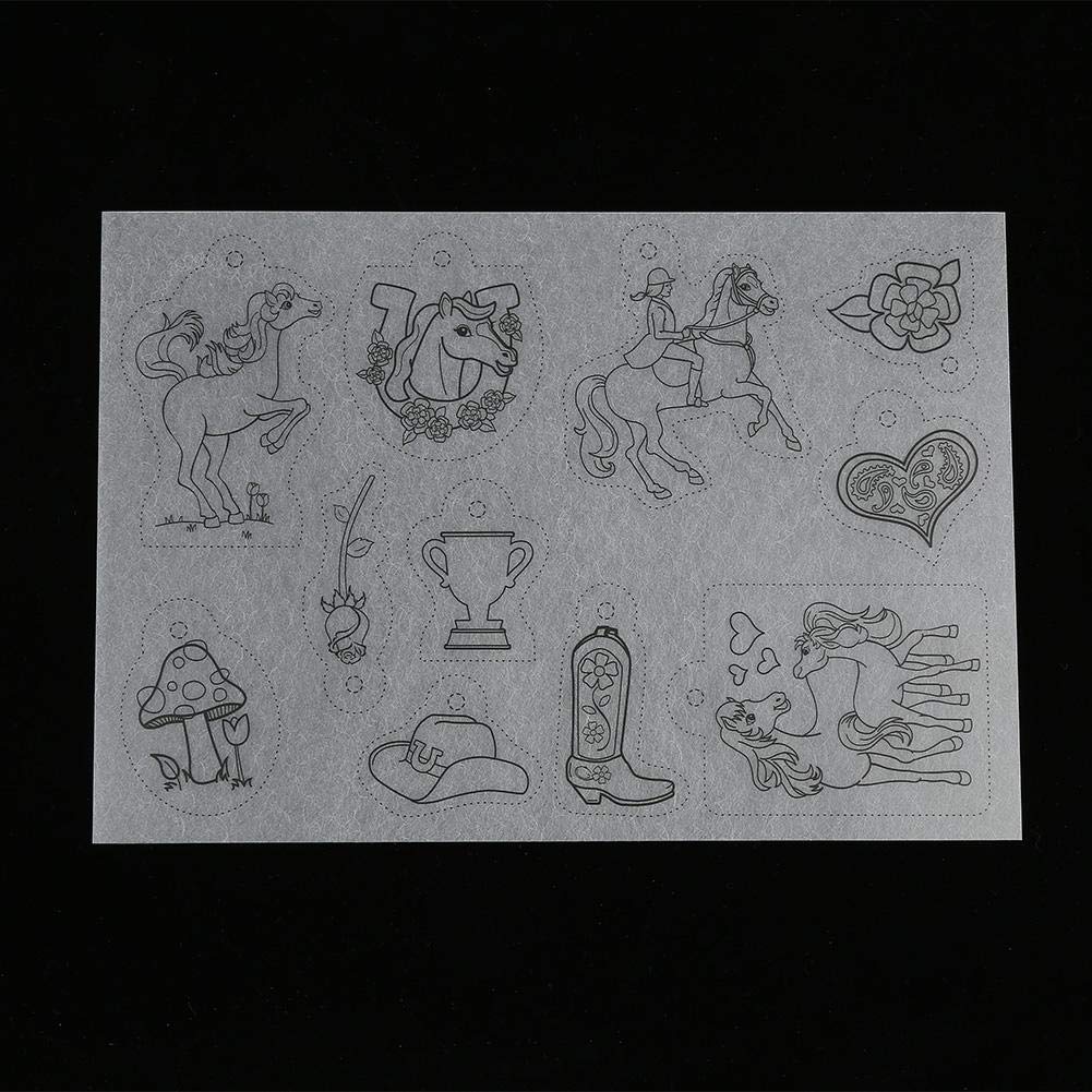 Heat Shrink Plastic Sheet Kit for DIY Crafts, Shrinkable Film with Assorted Patterns, Ideal for Keychains, Jewelry Making and School Projects, Easy