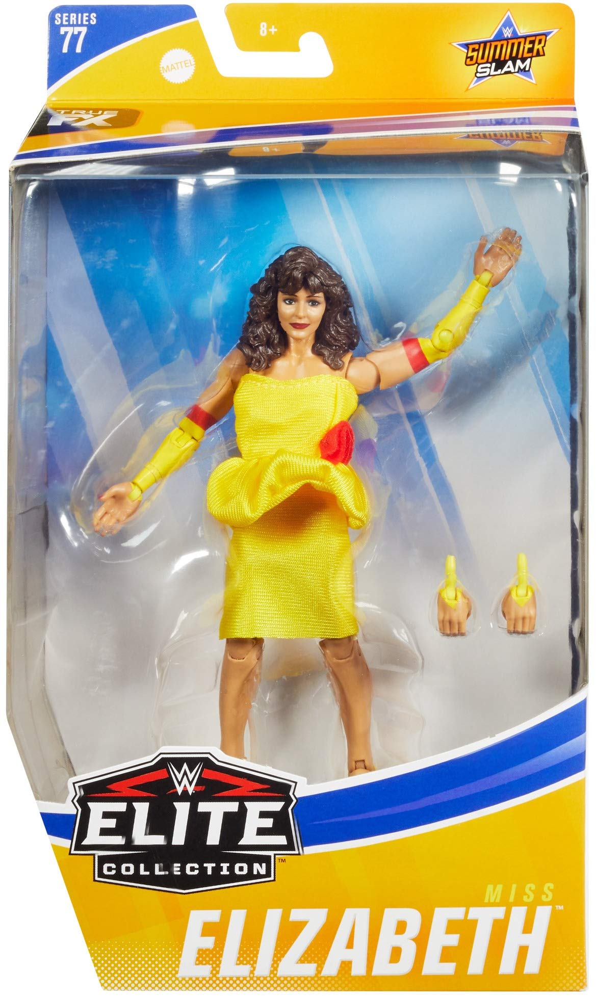 WWE Mattel Miss Elizabeth Elite Collection Deluxe Action Figure with Realistic Facial Detailing, Iconic Ring Gear & Accessories, Multi (GKY10)