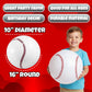KiddieLoot Inflatable Baseball Beach Balls for Kids, 16 inch (6-Pack)