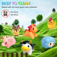 No Hole Mold Free Bath Toys for Toddlers 1-3, Animal Water Toys for 6-12 Months Infants with Storage Bag, Soft Squeezable Water Toys for Babies